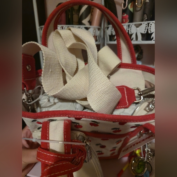 Madden Girl Cherry Canvas Tote - Picture 4 of 4